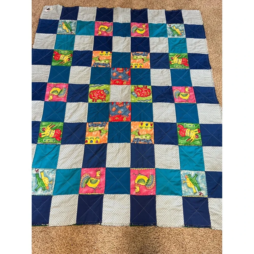 Cotton and Flannel Toddler Rag Quilt